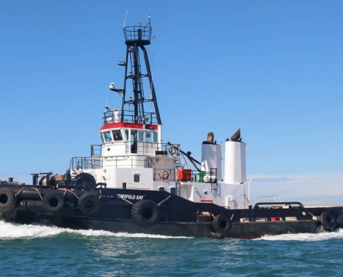 Tugtastic: The Twofold Bay tug looking fresh and flash after its major $300,000 rebuilt, now ready to take on its harbour duties.